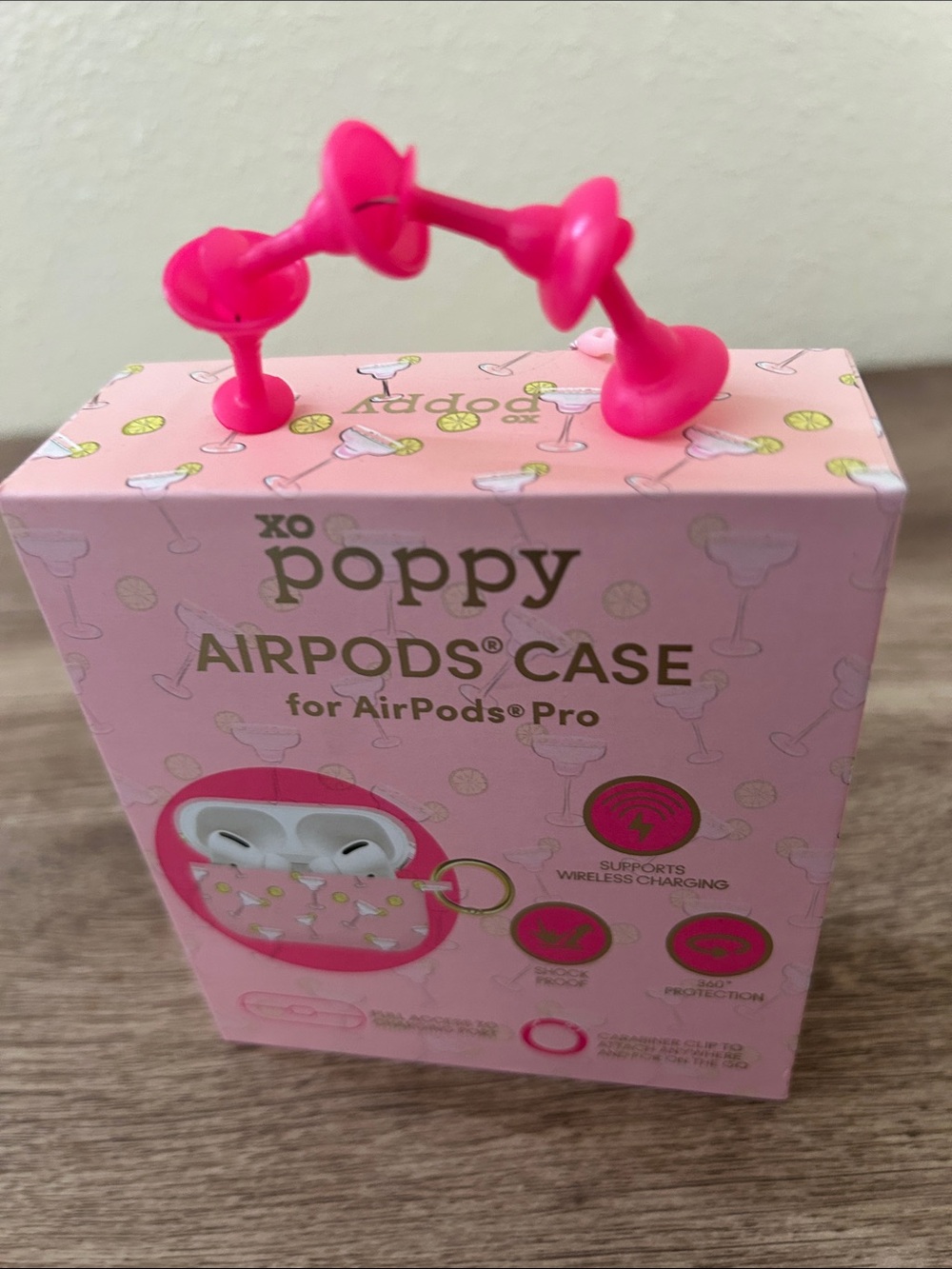 Pink Cocktail Pattern AirPods Pro Case - Picture 3 of 8